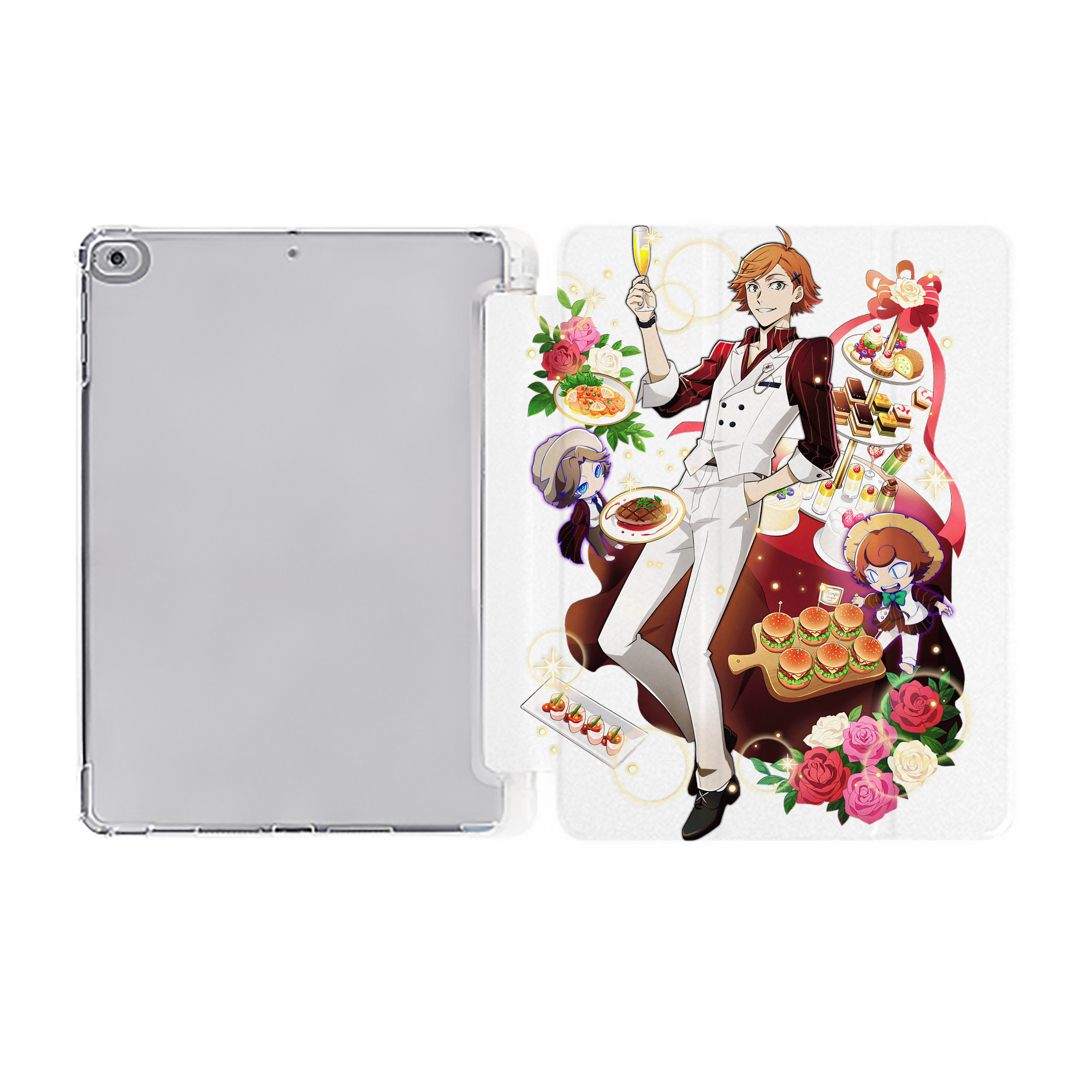 （画像用） 文豪ストレイドッグス Bungo Stray Dogs IPad ケース ペン収納付き 三つ折りスタンド PUレザー×シリコン 対応機種9.5/10.5/10.9インチ